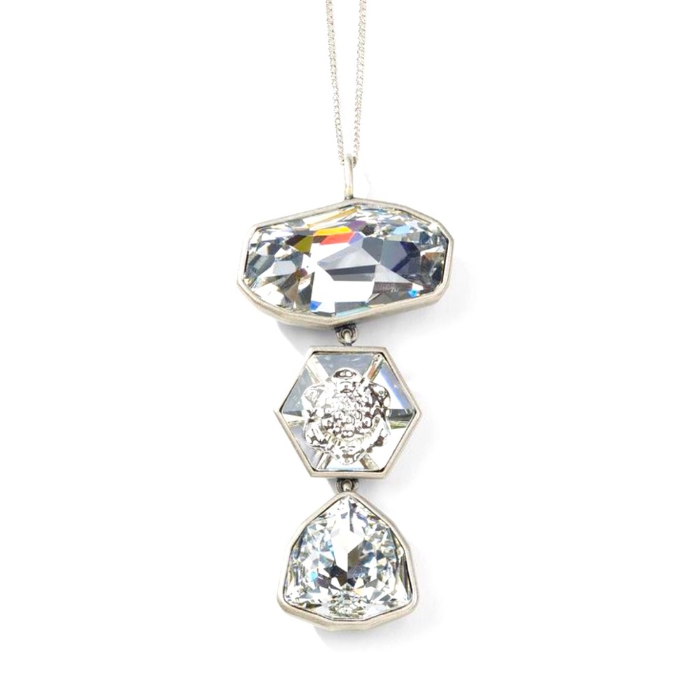 Touchstone Crystal by Swarovski Clear Pendant Necklace